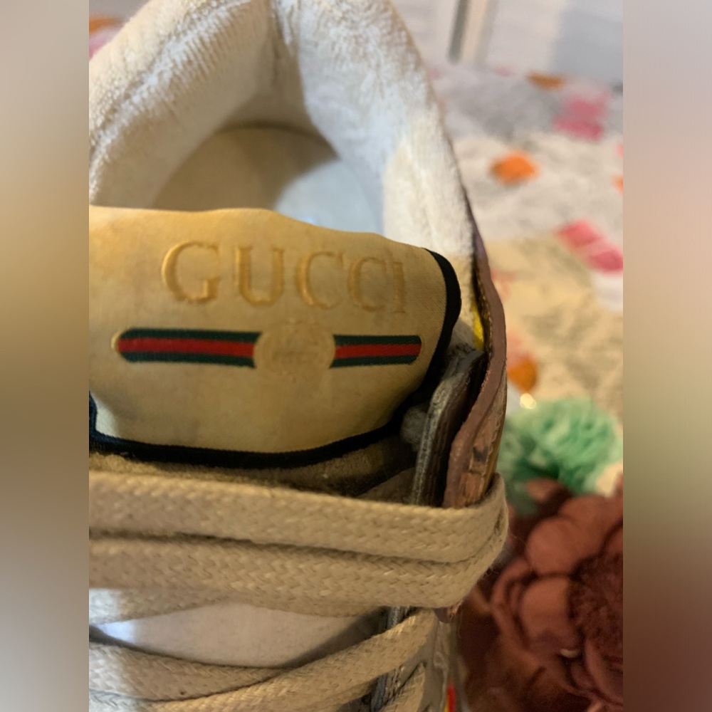 Euc!!Gucci/Python Skin Printed Sneakers - image 5